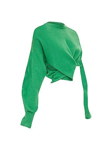 Alexander McQueen Alexander McQueen twisted curved sleeves pullover sweater (view 1)