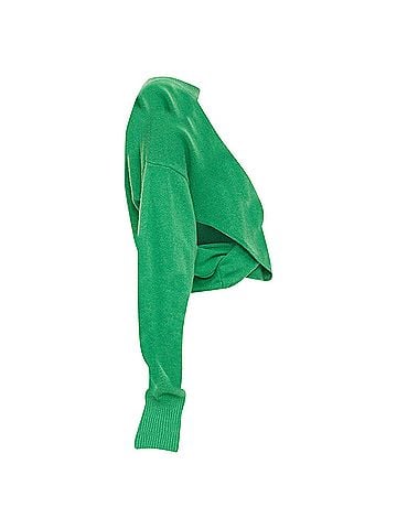 Alexander McQueen Alexander McQueen twisted curved sleeves pullover sweater (view 2)