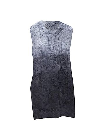 Theory Theory rabbit fur gradient fur vest jacket (view 1)