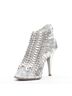 Givenchy 100% Leather Silver Givenchy Metal Discs Strappy Bootie Size EU 36 1/2 - photo 5