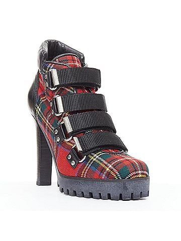 Dsquared2 Dsquared2 Tartan Wool Punk Buckle Boots (view 2)