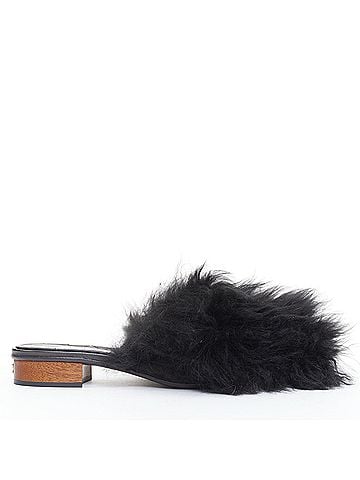 Chanel Chanel Lamb Fur Fluffy Slippers (view 1)