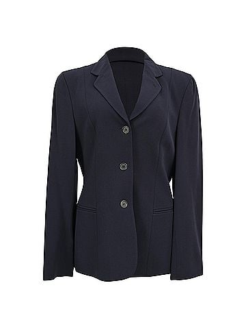Giorgio Armani Giorgio Armani Single-Breasted Blazer in Navy Blue Wool (view 1)