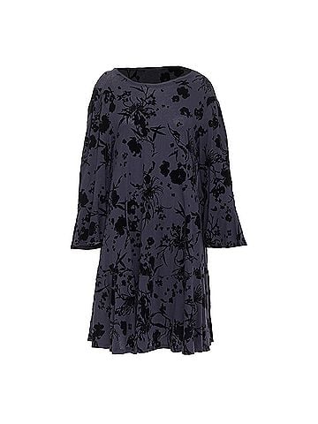 Dries Van Noten Dries Van Noten cotton velvet damask floral flock print dress (view 1)