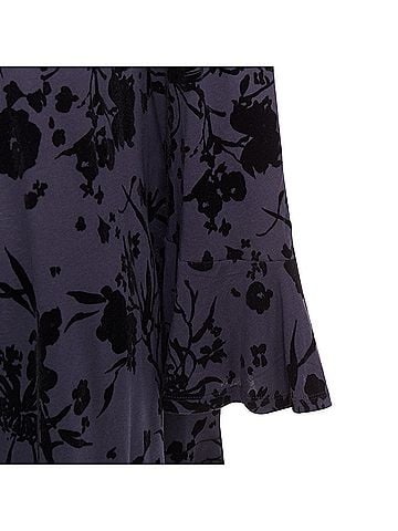 Dries Van Noten Dries Van Noten cotton velvet damask floral flock print dress (view 2)