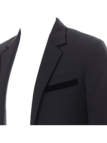 Lanvin Lanvin Alber Elbaz wool blend velvet peak lapel blazer (view 2)