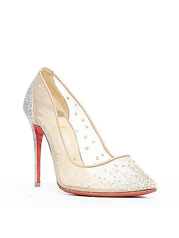 Christian Louboutin Christian Louboutin Mesh Strass Bridal Pump (view 2)