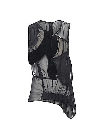 Comme des Garçons Comme des Garcons velvet patchwork bumps sleeveless vest (view 1)