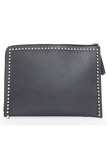 Fendi Fendi Fur Leather Studded Clutch Bag (view 2)