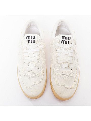 Miu Miu Miu Miu Canvas Skateboard Sneakers (view 1)