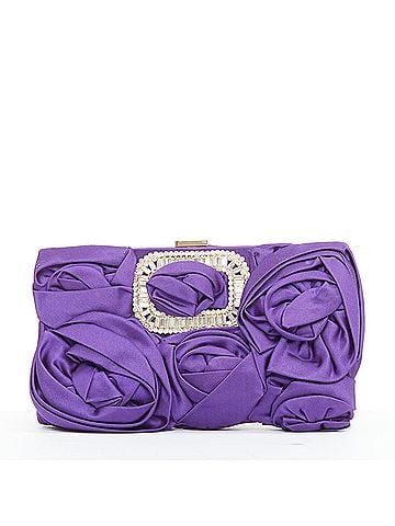 Roger Vivier Roger Vivier Satin Crystal Buckle Clutch (view 1)
