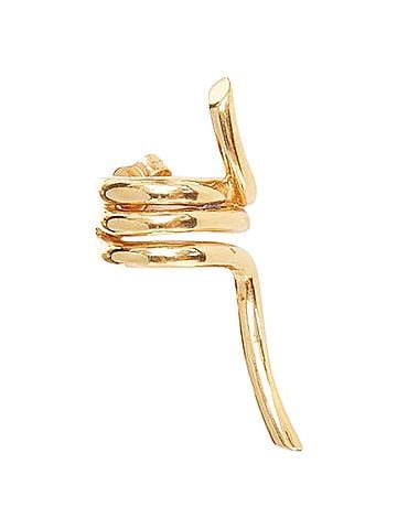 Céline Celine Phoebe Philo Barbele gold tone spiral pin earrings (view 2)