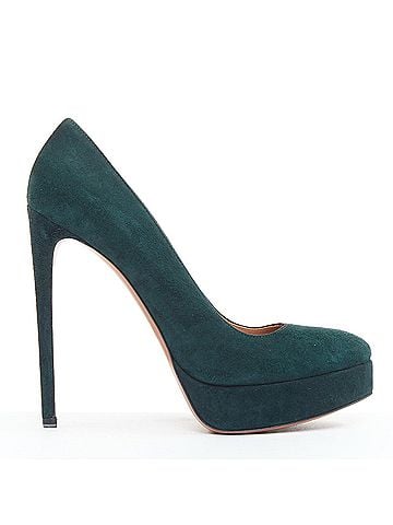 Alaïa Alaia Suede Almond Toe Platform Pumps (view 1)