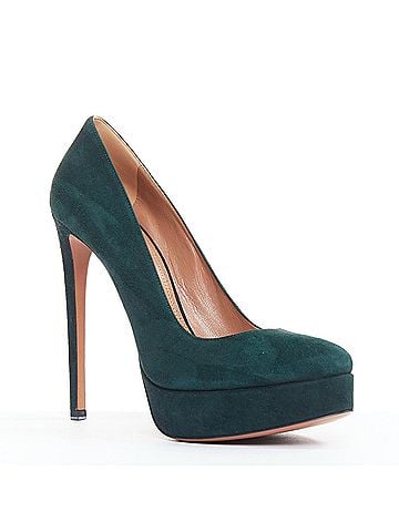 Alaïa Alaia Suede Almond Toe Platform Pumps (view 2)