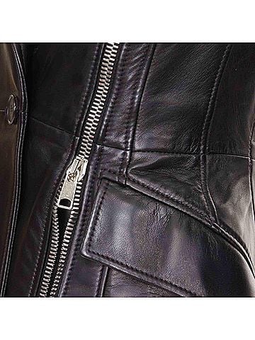 Alexander McQueen Alexander McQueen leather peplum blazer jacket (view 2)