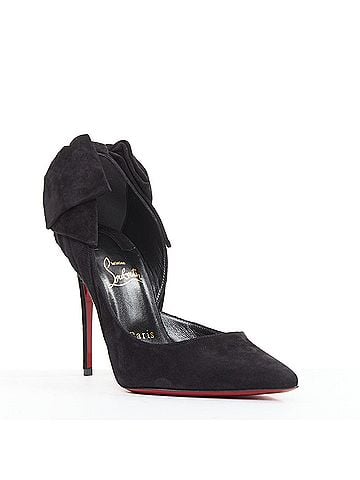 Christian Louboutin Christian Louboutin Suede Bow Stiletto Pump (view 2)