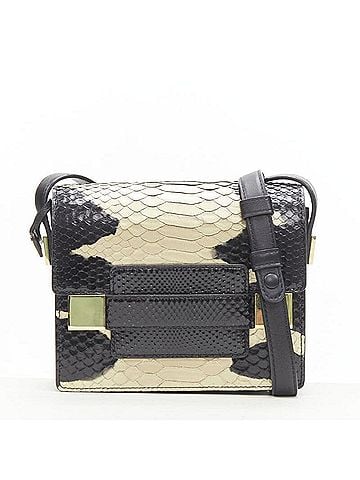 Delvaux Delvaux Scaled Leather Crossbody Box Bag (view 1)