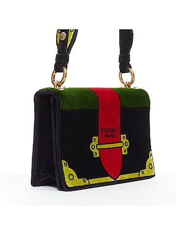 Prada Prada Cahier Velvet Crossbody Box Bag (view 2)