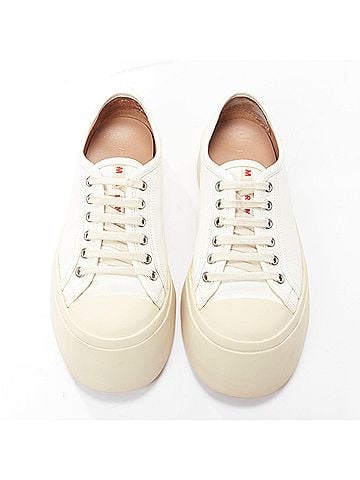 MARNI Marni Pablo White Leather Sneakers (view 1)