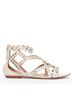 Alaïa 100% Leather Brown Alaia Studded Leather Flat Sandals Size EU 36 1/2 - photo 1