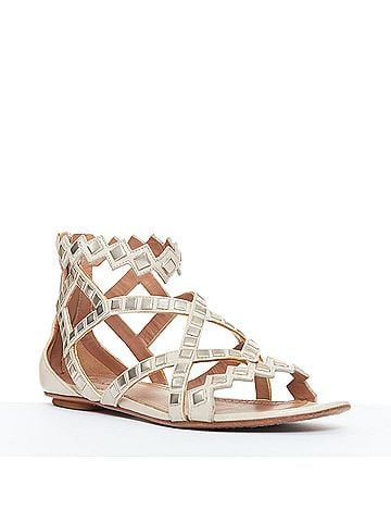 Alaïa Alaia Studded Leather Flat Sandals (view 2)