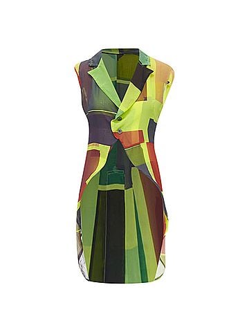 Comme des Garçons Comme des Garcons pop colorblock layers cutaway vest (view 1)