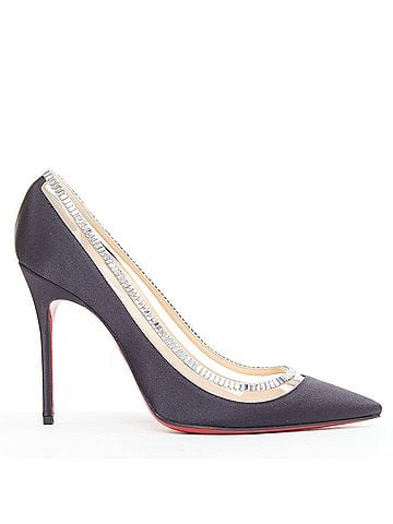 Christian Louboutin Christian Louboutin Satin Crystal Pumps (view 2)