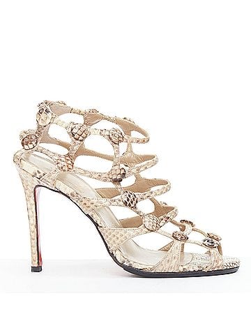 Christian Louboutin Christian Louboutin Scaled Leather Sandals (view 1)