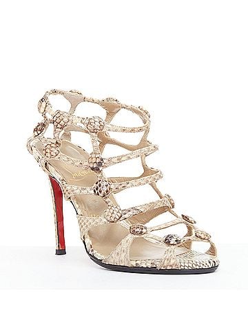 Christian Louboutin Christian Louboutin Scaled Leather Sandals (view 2)