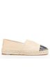 Chanel 100% Leather Brown Chanel Lamb Leather Toe Cap Espadrilles Size EU 38 - photo 1