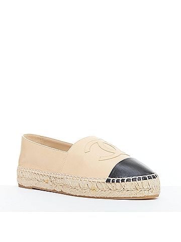 Chanel Chanel Lamb Leather Toe Cap Espadrilles (view 2)
