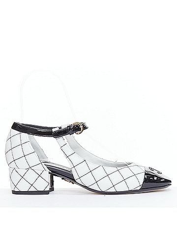 Chanel Chanel Quilted Patent Maryjane Heels (view 1)