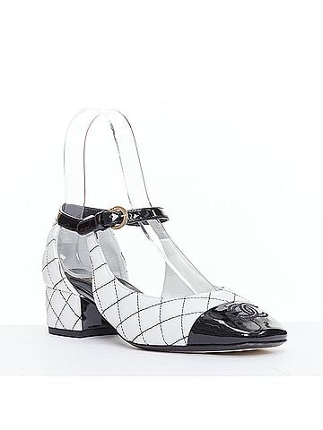 Chanel Chanel Quilted Patent Maryjane Heels (view 2)
