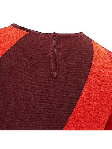 Alexander McQueen Alexander McQueen colorblock short sleeve crop knit top (view 2)