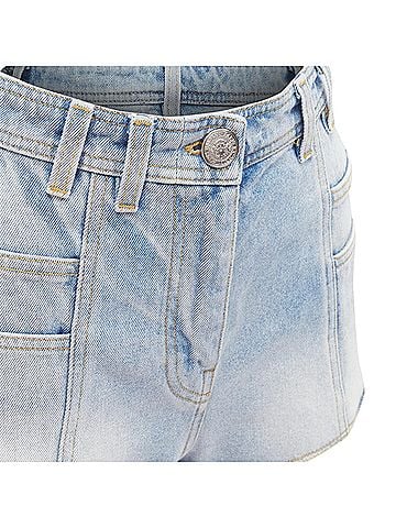 Balmain Balmain cotton denim panelled pockets cargo shorts (view 2)