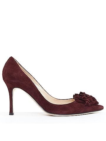 Manolo Blahnik Manolo Blahnik Suede Flower Pumps (view 1)