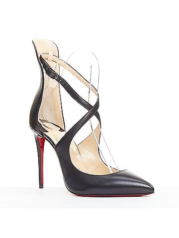 Christian Louboutin Christian Louboutin Leather Cross Strap Pumps (view 1)