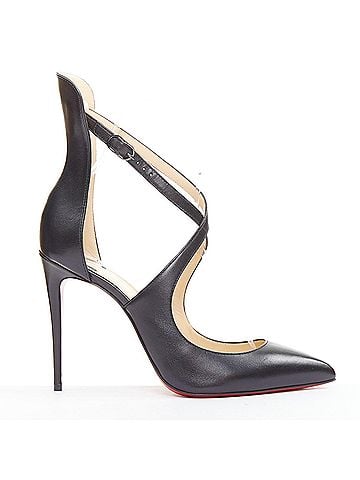 Christian Louboutin Christian Louboutin Leather Cross Strap Pumps (view 2)