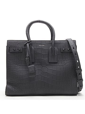 Saint Laurent Saint Laurent Leather Stamped Croc Tote (view 1)