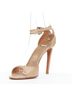 Alaïa 100% Leather Brown Alaia Leather Double Strap High Heel Sandals Size EU 36 1/2 - photo 4