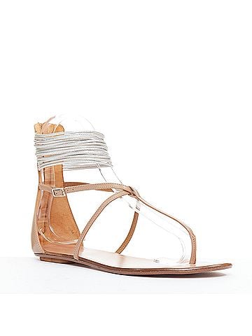Aquazzura Aquazzura Leather Flat Sandals (view 2)