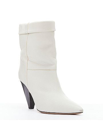 Isabel Marant Isabel Marant Leather Cone Heel Boots (view 2)