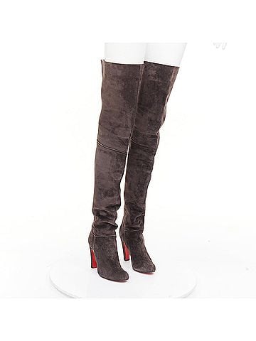 Christian Louboutin Christian Louboutin Suede Thigh High Boots (view 1)