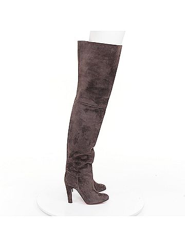 Christian Louboutin Christian Louboutin Suede Thigh High Boots (view 2)