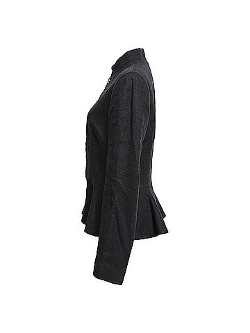 Ralph Lauren Ralph Lauren Collection Single-Breasted Peplum Blazer in Black Linen (view 2)