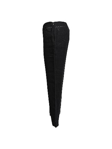 Ralph Lauren Ralph Lauren Collection Straight-Leg Trousers in Black Linen (view 2)