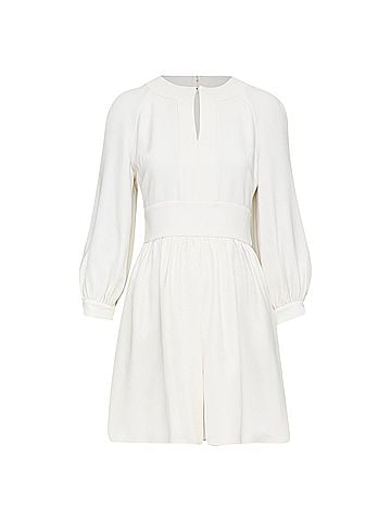 Christian Dior Christian Dior keyhole slit collar long sleeve dress (view 1)