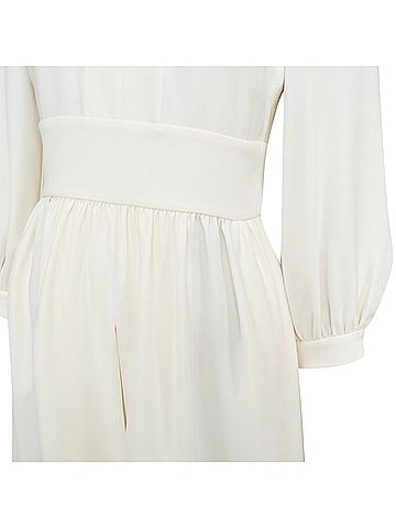 Christian Dior Christian Dior keyhole slit collar long sleeve dress (view 2)