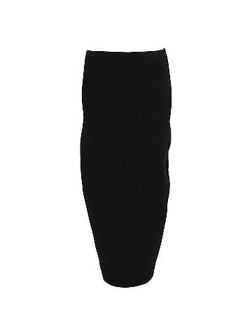 Victoria Beckham Victoria Beckham Body High-Rise Knit Midi Skirt in Black Viscose (view 1)