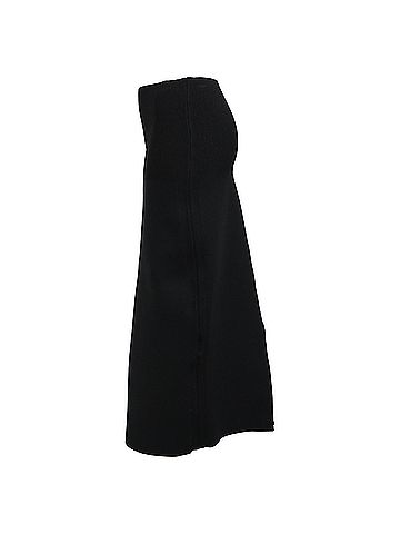 Victoria Beckham Victoria Beckham Body High-Rise Knit Midi Skirt in Black Viscose (view 2)